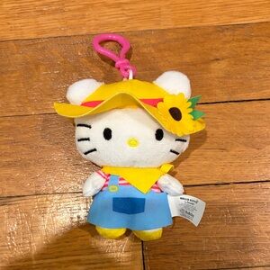 Farmer Hello Kitty Plush Dangler